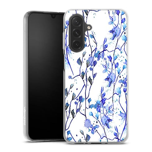 Coque Samsung Galaxy A26 5G Branches Bleues | Housse silicone, antichocs, protection optimale - Motif floral