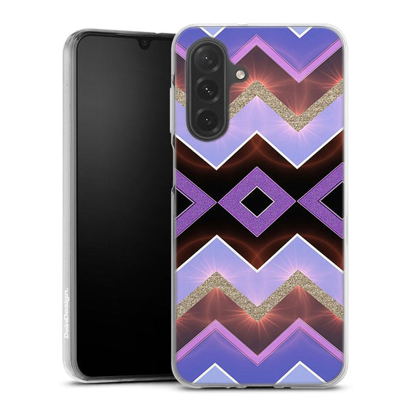 Coque pour Samsung A26 5G Chevrons Azteque Violet