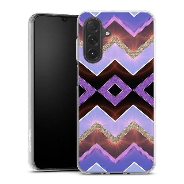 Coque pour Samsung A37 5G Chevrons Azteque Violet