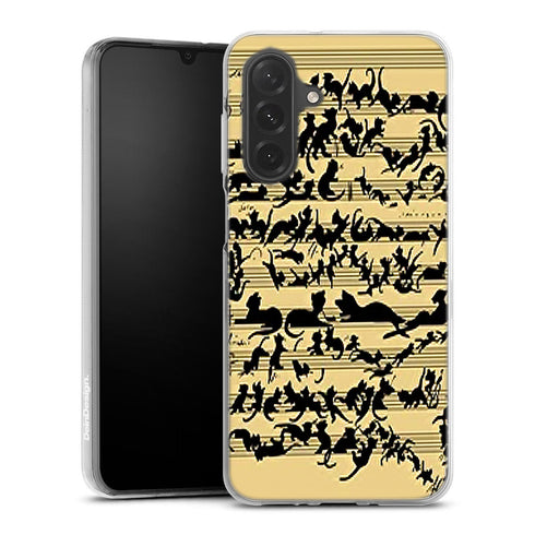 Coque Samsung Galaxy A26 5G Clef musicale pour chat