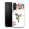 Coque Samsung Galaxy A26 5G Colibri et fleurs aquarelle | Housse silicone, antichocs, protection optimale - Motif floral