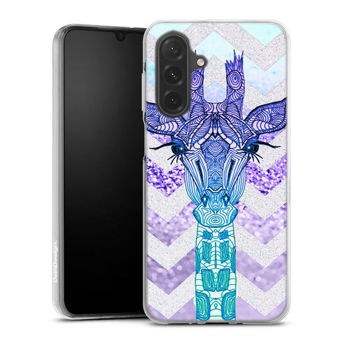 Coque Samsung Galaxy A26 5G Glitter Girafe Bleu