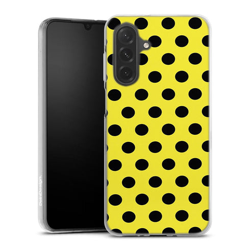 Coque pour Samsung A26 5G Jaune à Pois Noirs