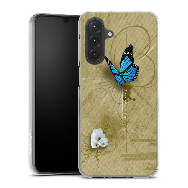 Coque Samsung Galaxy A26 5G Papillon Bleu