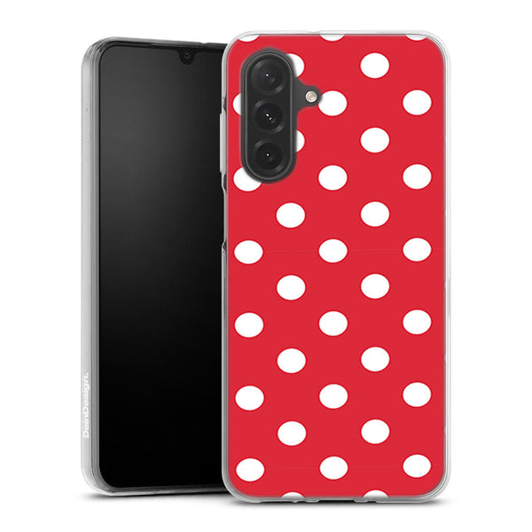 Coque pour Samsung A26 5G Rouge à Pois