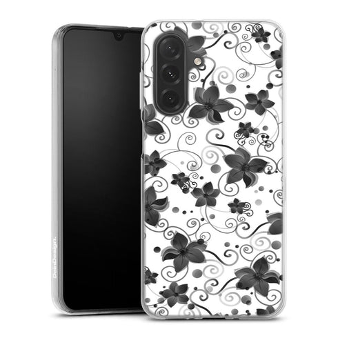 Coque Samsung Galaxy A26 5G Black Flower | Housse silicone, antichocs, protection optimale - Motif floral noir