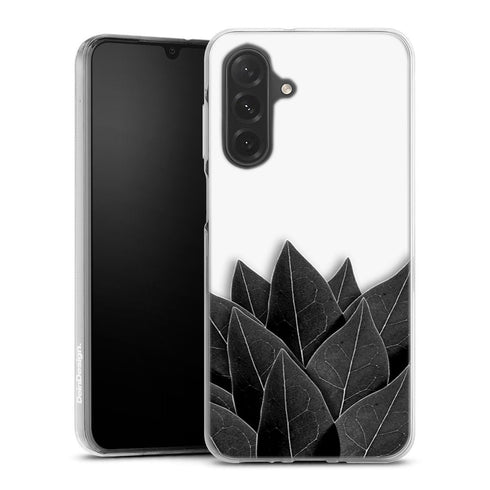 Coque Samsung Galaxy A26 5G Black Leaves | Housse silicone, antichocs, protection optimale - Motif floral noir