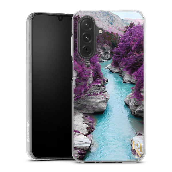 Coque Samsung Galaxy A26 5G Cascade | Housse silicone, antichocs, protection optimale - Motif floral Purple