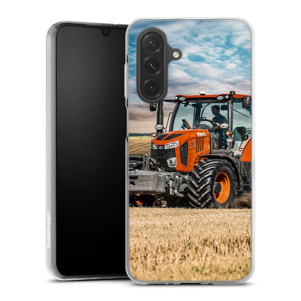 Coque Samsung Galaxy A26 5G Farm Tractor Kubota | Housse silicone, antichocs, protection optimale - Motif floral Rouge