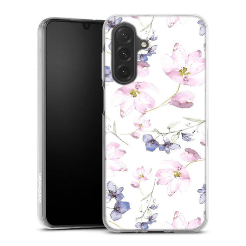 Coque Samsung Galaxy A26 5G fleurs aquarelles | Housse silicone, antichocs, protection optimale - Motif floral Pastel