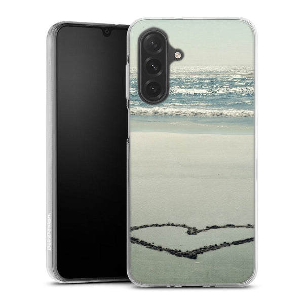 Coque Samsung Galaxy A26 5G I Heart the Beach | Housse silicone, antichocs, protection optimale - Motif floral sur la Plage