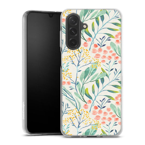Coque Samsung Galaxy A26 5G Jardin botanique | Housse silicone, antichocs, protection optimale - Motif floral