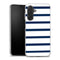 Coque pour Samsung A37 5G Bandes Mariniere Noires Blanches