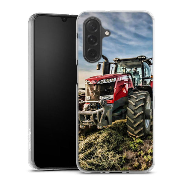 Coque Samsung Galaxy A26 5G Massey Fergusson Tractor | Housse silicone, antichocs, protection optimale - Motif floral
