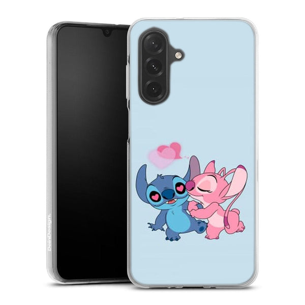 coque samsung a26 5G Stitch angel love heart pink
