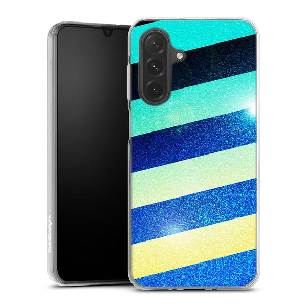Coque pour Samsung A26 5G Striped colorful glitter