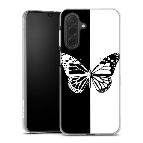 Papillon Noir et Blanc, coque de telephone Samsung a27 5g