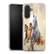 Cheval blanc au galop personnalisé sur une coque silicone samsung serie A