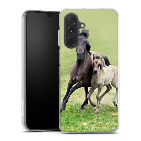 Horses Wild Duelmener Ponies, Poney et chevaux libre personnalisés sur coque de smartphone Samsung a27