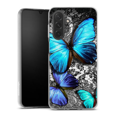 Papillons Turquoises personnalisées par UV sur Coque renforcée pour téléphones Samsung Serie A