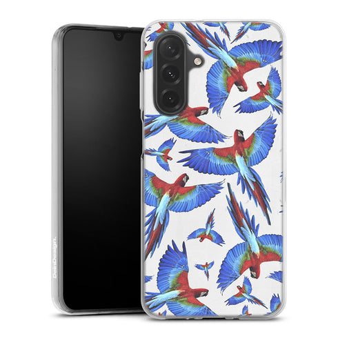 Perroquets, personnalisés en HD sur une Coque de silicone pour téléphones Samsung Serie A