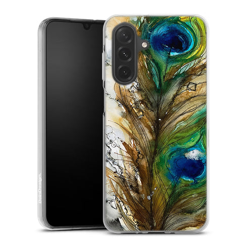 Plumes de Paon imprimés en HD UV pour Coque renforcée pour téléphones Samsung Serie A