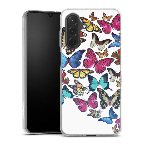 Same way, Coque renforcée pour téléphones Samsung Serie A papillons multicouleurs