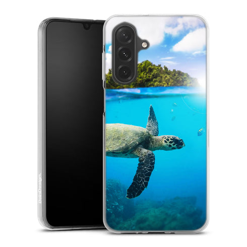Tropical paradise, Coque arriere souple pour téléphones Samsung Serie A