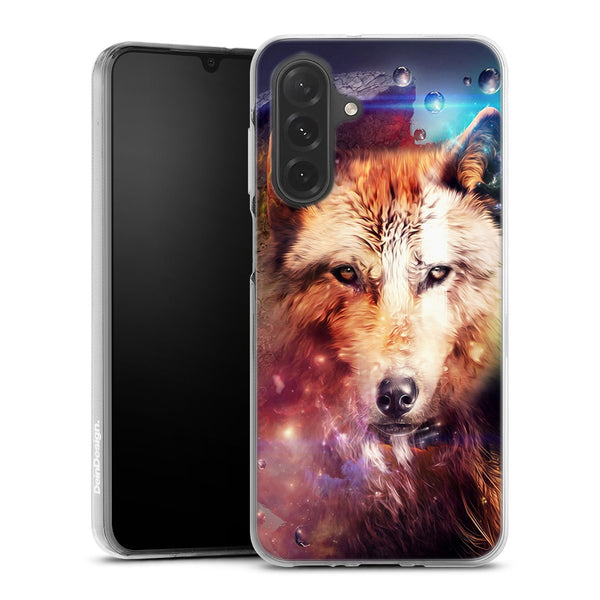 Wolf imagine, Coque renforcée pour téléphones Samsung Serie A , en silicone souple, idée cadeau anniversaire