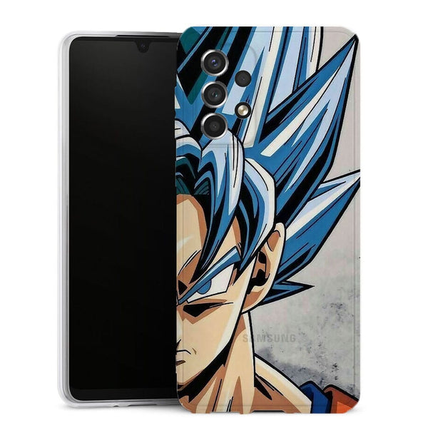 Coque Samsung Galaxy A33 5G Blue Sangoku| Housse Silicone, Etui Antichoc, Manga Dragon Ball z