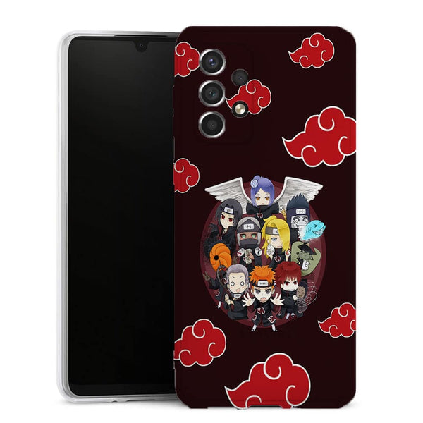 Coque Samsung Galaxy A33 5G Chibi Akatsuki Montage | Housse Silicone | Étui antichoc | Manga Naruto