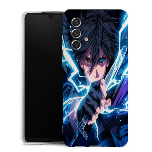 Coque Samsung Galaxy A33 5G Sasuke Sharingan Rinegan | Housse Silicone | Étui antichoc | Manga Naruto