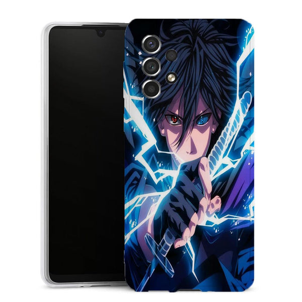 Coque Samsung Galaxy A33 5G Sasuke Sharingan Rinegan | Housse Silicone | Étui antichoc | Manga Naruto
