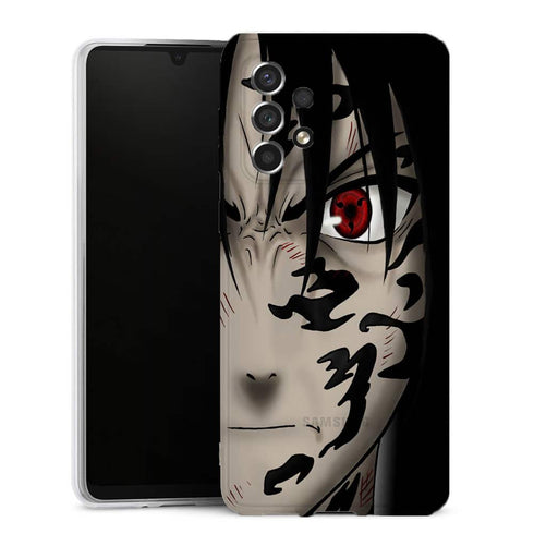 Coque Samsung Galaxy A33 5G Sasuke Sharingan | Housse Silicone | Étui antichoc | Manga Naruto