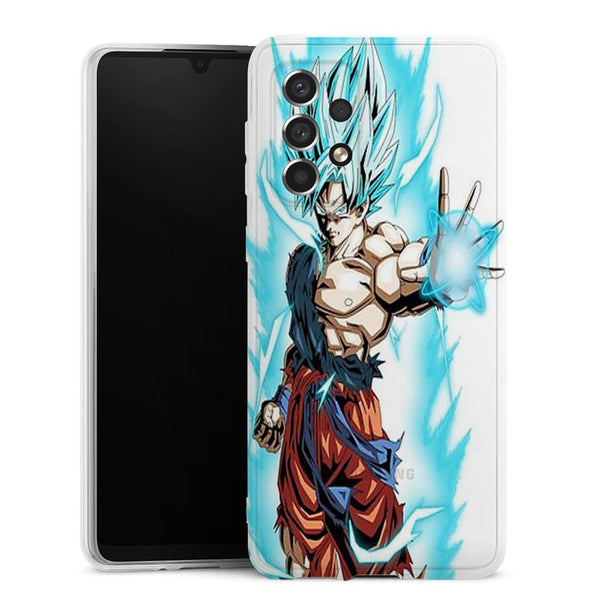 Coque Samsung Galaxy A33 5G Super Sayan Bleu | Housse Silicone Souple | Manga Dragon Ball z