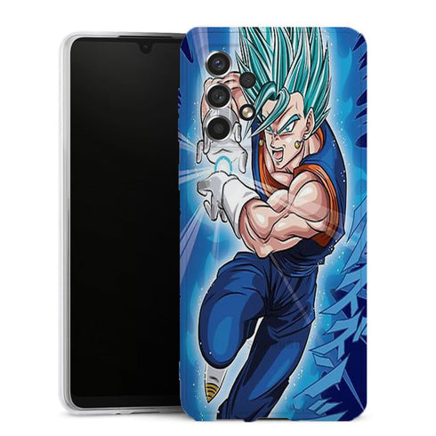 Coque Samsung Galaxy A33 5G Super Vegeta Bleu | Housse Silicone Souple | Manga Dragon Ball z