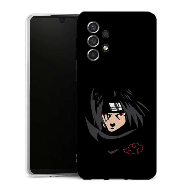 Coque Samsung Galaxy A33 5G Itachi Fond Noir | Housse Silicone | Étui antichoc | Manga Naruto