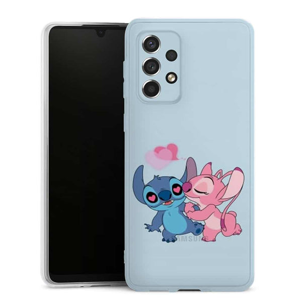 Coque Samsung Galaxy A33 5G Stitch angel love heart pink