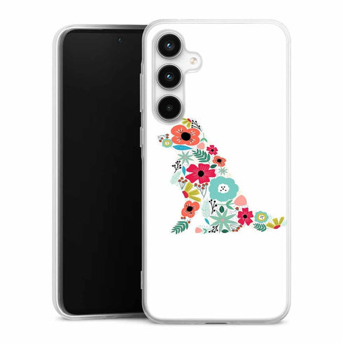 Coque Samsung A35 5G Border Collie floral