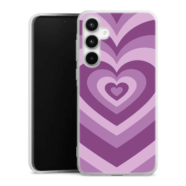 Coque Samsung a35 Coeur Violet