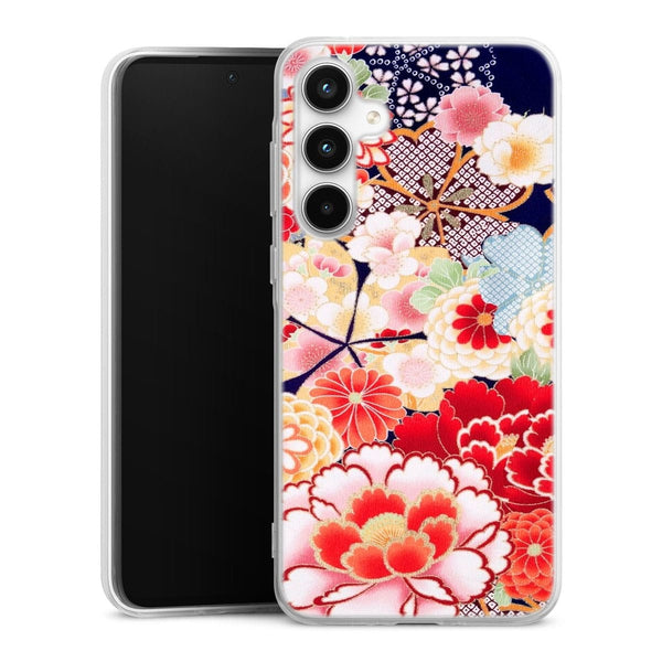 Coque Samsung A35 5G fleurs japonais antiques