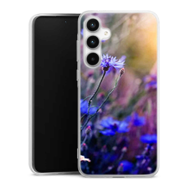 Coque Samsung A35 5G Jardin Fleuri Violet Doré