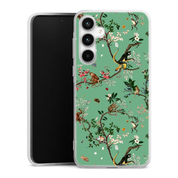 Coque Samsung A35 5G Monde des singes vert