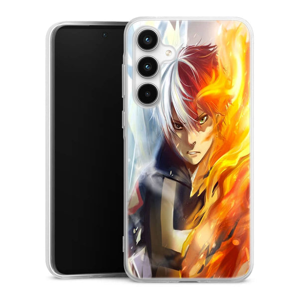 Coque Samsung Galaxy A35 Shoto todoroki ice and fire