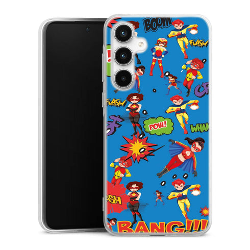 Coque Samsung Galaxy A35 Super Héros Bleu