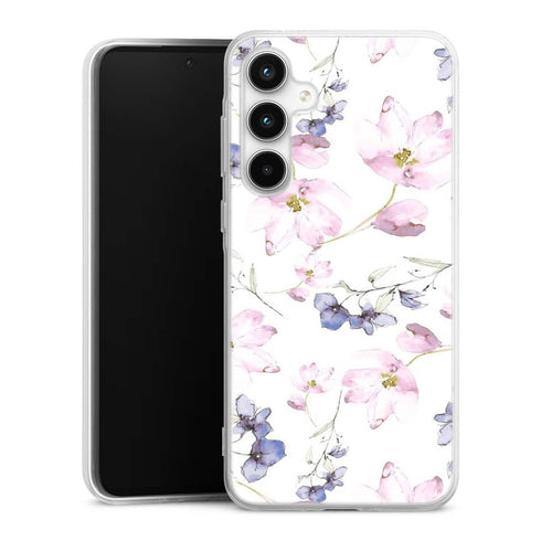 Coque Samsung A35 5G fleurs aquarelles