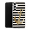 Coque Samsung a35 original Gold Glitter Anchor in black