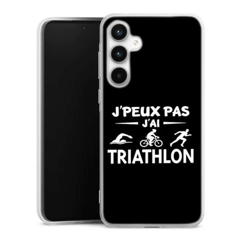 Coque Samsung A35 5G Je peux pas j'ai Triathlon