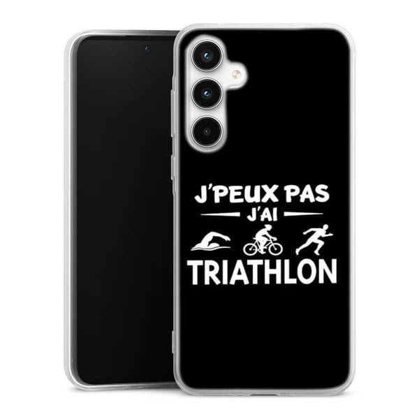 Coque Samsung A35 5G Je peux pas j'ai Triathlon