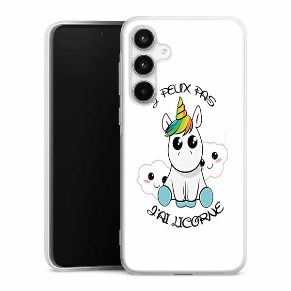 Coque Samsung A35 5g Je Peux pas j'ai Licorne